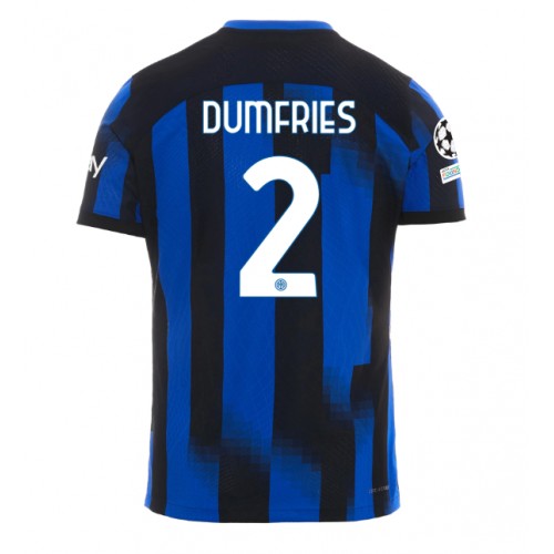 Inter Milan Denzel Dumfries #2 Domaci Dres 2023-24 Kratak Rukav